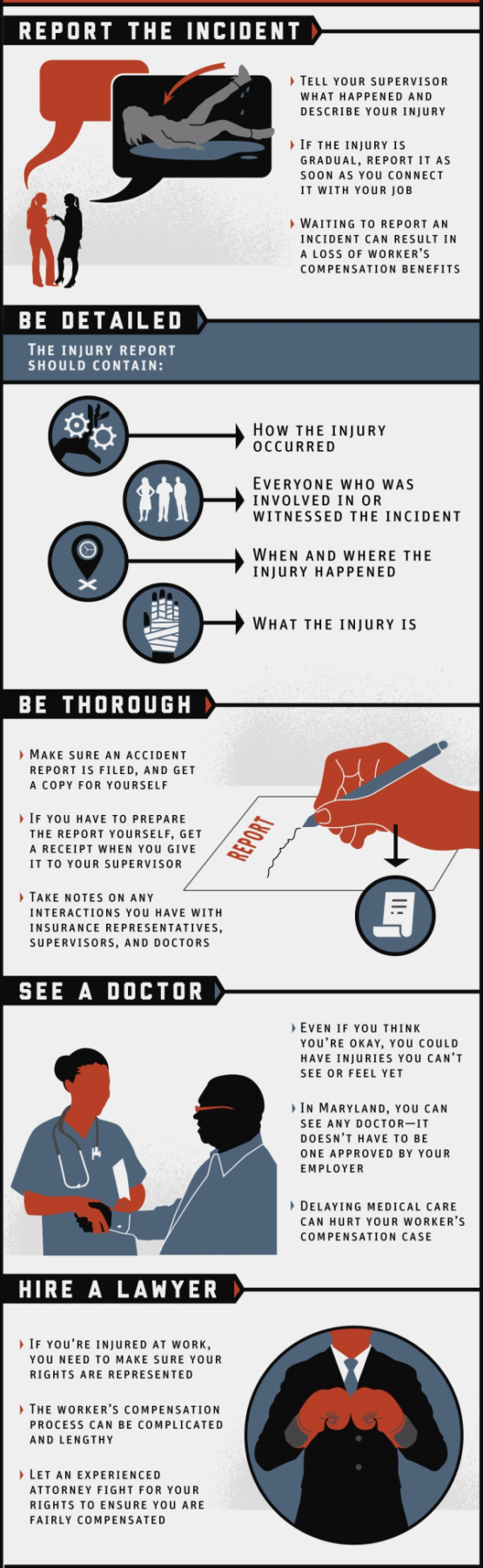 Workers' Comp In Maryland Infographic Law Office of Arthur C. Crum, P.A.